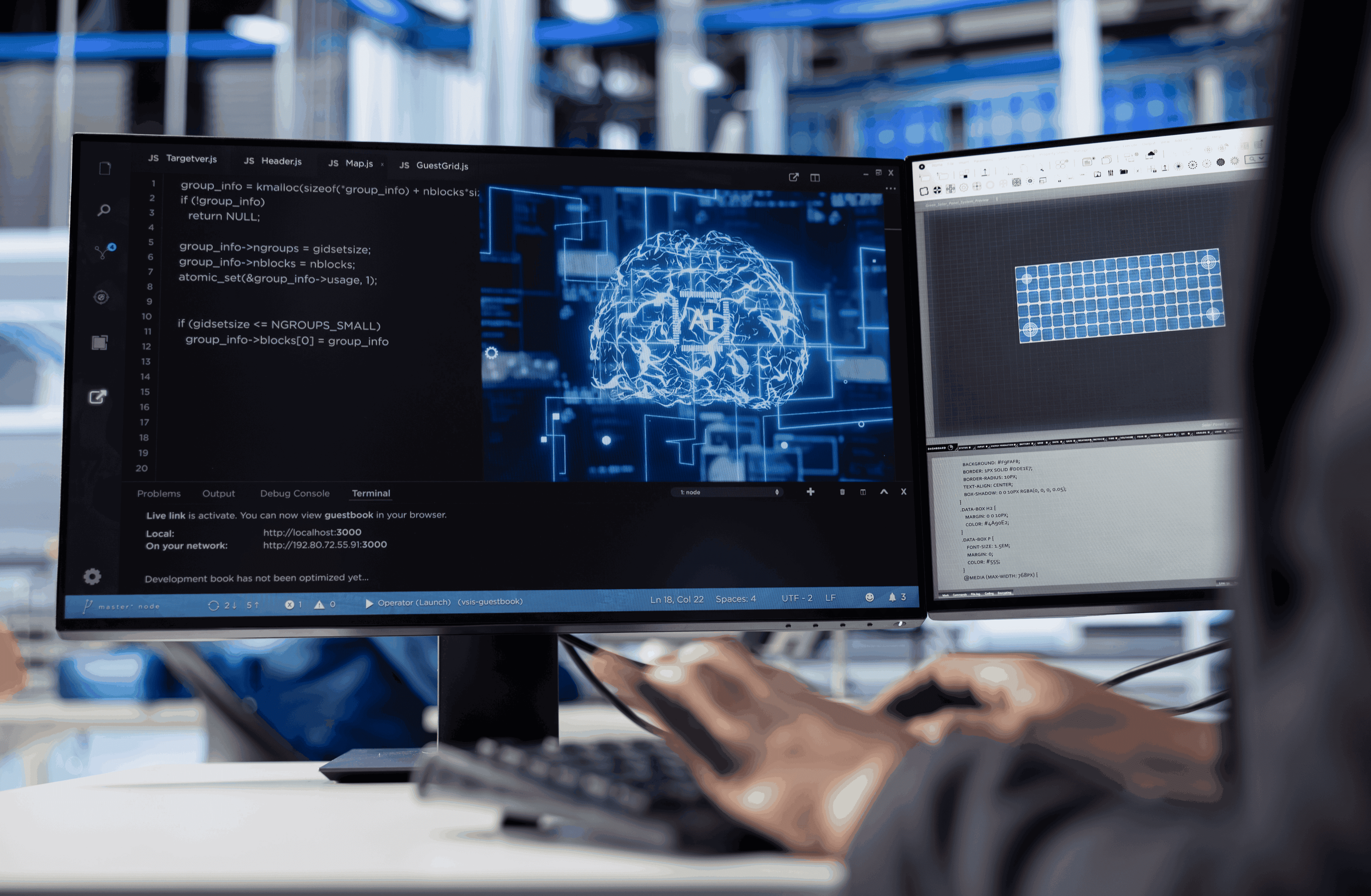 AI engineer integrating artificial intelligence